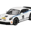 Porsche 911 Dakar #19 "Rally 1974" Tribute Livery White with Blue Stripes Limited Edition 1/64 Diecast Model Car by Mini GT