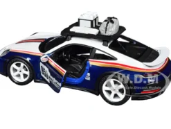 Porsche 911 Dakar #953 "Roughroads Porsche" Blue and White with Stripes and Roof Rack "Race" Series 1/24 Diecast Model Car by Bburago