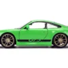 Porsche 911 GT3 (997) Green with Black Accents "Fast X" (2023) Movie "25 Years of Fast & Furious" Series 1/24 Diecast Model Car by Jada