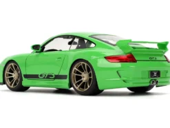 Porsche 911 GT3 (997) Green with Black Accents "Fast X" (2023) Movie "25 Years of Fast & Furious" Series 1/24 Diecast Model Car by Jada