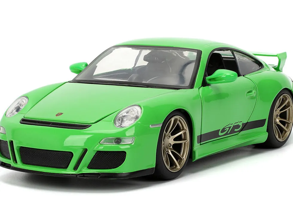 Porsche 911 GT3 (997) Green with Black Accents "Fast X" (2023) Movie "25 Years of Fast & Furious" Series 1/24 Diecast Model Car by Jada