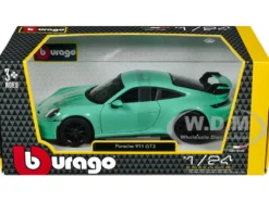 Porsche 911 GT3 Light Green 1/24 Diecast Model Car Bburago 21104grn