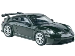 2025 Porsche 911 GT3 (992.2) Oak Green Metallic Neo with Carbon Stripe 1/64 Diecast Model Car by Paragon Models