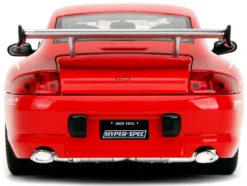 Porsche 911 GT3 (996) Red with White Graphics "Hyper-Spec" Series 1/24 Diecast Model Car by Jada