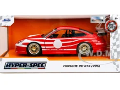 Porsche 911 GT3 (996) Red with White Graphics