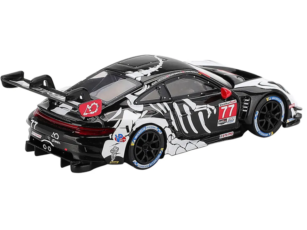 Porsche 911 GT3 R #77 Klaus Bachler - Laurin Heinrich - Michael Christensen "AO Racing Skeleton Rexy" GTD Pro IMSA "Petit Le Mans" (2025) Limited Edition 1/64 Diecast Model Car by Mini GT