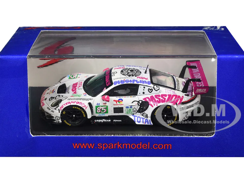 Porsche 911 GT3 R LMGT3 #85 Sarah Bovy - Rahel Frey - Celia Martin "Iron Dames" "24 Hours of Le Mans" (2025) 1/64 Diecast Model Car by Spark