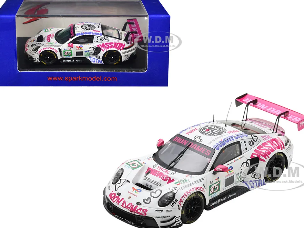 Porsche 911 GT3 R LMGT3 #85 Sarah Bovy - Rahel Frey - Celia Martin "Iron Dames" "24 Hours of Le Mans" (2025) 1/64 Diecast Model Car by Spark