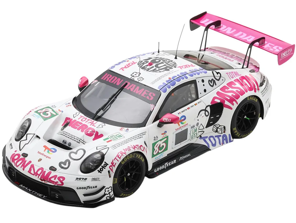 Porsche 911 GT3 R LMGT3 #85 Sarah Bovy - Rahel Frey - Celia Martin "Iron Dames" "24 Hours of Le Mans" (2025) 1/64 Diecast Model Car by Spark