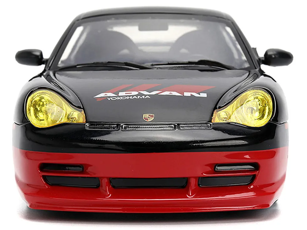 Porsche 911 GT3 RS (996) #33 "ADVAN" Black and Red "Hyper-Spec" Series 1/24 Diecast Model Car by Jada