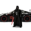 Porsche 911 GT3 RS (992) Black with Silver Hood and Graphics and Darth Vader Figure "Star Wars" Franchise "Hollywood Rides" Series 1/24 Diecast Model Car by Jada