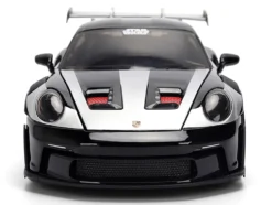 Porsche 911 GT3 RS (992) Black with Silver Hood and Graphics and Darth Vader Figure 