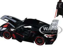 Porsche 911 GT3 RS (992) Black with Silver Hood and Graphics and Darth Vader Figure 