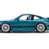 Porsche 911 GT3 RS (996) Blue Color Brush Finish "Fast Five" (2011) Movie "25 Years of Fast & Furious" Series 1/24 Diecast Model Car by Jada