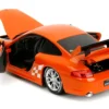 Porsche 911 GT3 RS (996) #008 "Bridgestone" Orange Metallic with White Graphics "Hyper-Spec" Series 1/24 Diecast Model Car by Jada