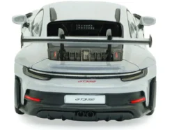 2023 Porsche 911 (992) GT3 RS Ice Gray Metallic with Pyro Red Stripes 1/43 Diecast Model Car by Solido