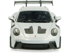 2023 Porsche 911 (992) GT3 RS Ice Gray Metallic with Pyro Red Stripes 1/43 Diecast Model Car by Solido