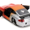 Porsche 911 GT3 RS Matt Orange and Silver Metallic Pink Slips Series 1/32 Diecast Model Car Jada 34663