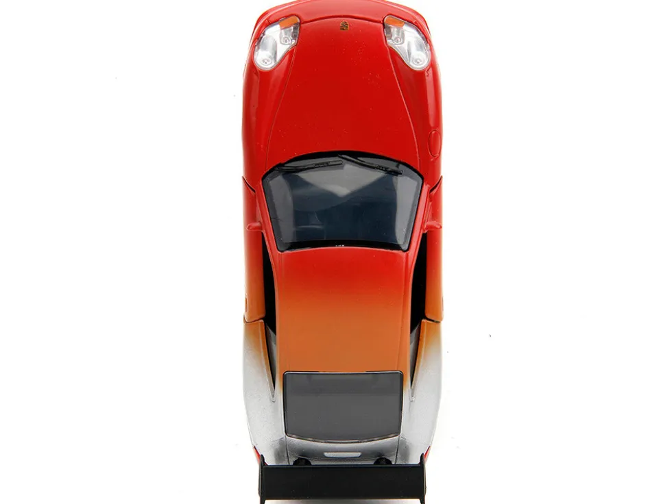 Porsche 911 GT3 RS Matt Orange and Silver Metallic Pink Slips Series 1/32 Diecast Model Car Jada 34663