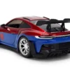 Porsche 911 GT3 RS (992) Red and Blue with Graphics and Spider-Man Diecast Figure "Marvel Spider-Man" "Hollywood Rides" Series 1/24 Diecast Model Car by Jada
