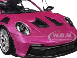 Porsche 911 GT3 RS Red Violet Metallic with White Stripes 
