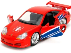 Porsche 911 GT3 RS (996) Red with Graphics "Marvel's Spider-Man" 1/32 Diecast Model Car by Jada