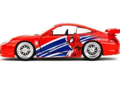 Porsche 911 GT3 RS (996) Red with Graphics "Marvel's Spider-Man" 1/32 Diecast Model Car by Jada