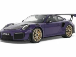 2021 Porsche 911 (991.2) GT2 RS Ultraviolet Metallic with Carbon Stripes 1/18 Model Car by GT Spirit