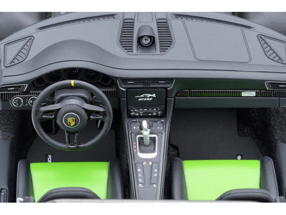 Porsche 911 (991.2) GT3 RS Weissach Lizard Green with Carbon Hood and Top 1/18 Model Car by Autoart