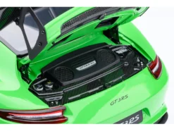 Porsche 911 (991.2) GT3 RS Weissach Lizard Green with Carbon Hood and Top 1/18 Model Car by Autoart