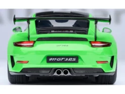 Porsche 911 (991.2) GT3 RS Weissach Lizard Green with Carbon Hood and Top 1/18 Model Car by Autoart