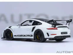 Porsche 911 (991.2) GT3 RS Weissach Package White with Carbon Hood and Top 1/18 Model Car by Autoart