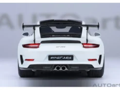 Porsche 911 (991.2) GT3 RS Weissach Package White with Carbon Hood and Top 1/18 Model Car by Autoart