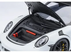 Porsche 911 (991.2) GT3 RS Weissach Package White with Carbon Hood and Top 1/18 Model Car by Autoart