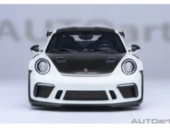 Porsche 911 (991.2) GT3 RS Weissach Package White with Carbon Hood and Top 1/18 Model Car by Autoart
