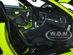 Porsche 911 991 2 GT2 RS Weissach Package Acid Green with Carbon Stripes 1/18 Model Car Autoart 78187