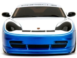 Porsche 911 GT3 RS (996) #845 White and Blue Metallic "Toyo Tires" "Hyper-Spec" Series 1/24 Diecast Model Car by Jada