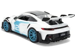 Porsche 911 GT3 RS (992) #12 White with Blue Stripes and Carbon Top