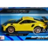Porsche 911 GT2 RS Yellow Carbon Hood 1/24 Diecast Model Car Maisto 31523