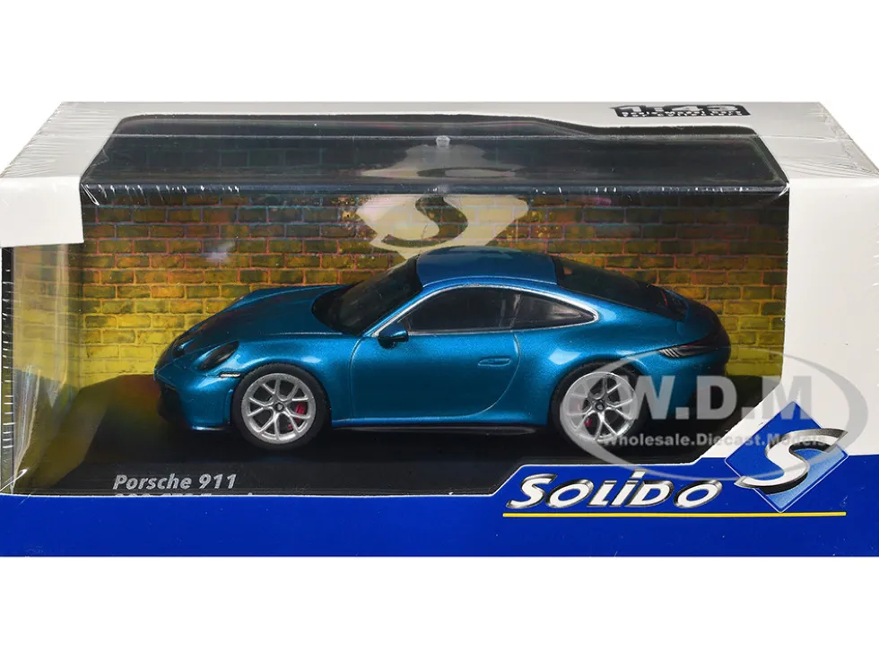 2023 Porsche 911 (992) GT3 Touring South Sea Blue Metallic 1/43 Diecast Model Car by Solido