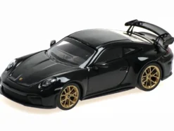 2025 Porsche 911 (992.2) GT3 Weissach Package Black with Carbon Stripe Limited Edition to 240 pieces Worldwide 1/64 Diecast Model Car by Minichamps