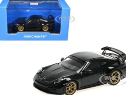2025 Porsche 911 (992.2) GT3 Weissach Package Black with Carbon Stripe Limited Edition to 240 pieces Worldwide 1/64 Diecast Model Car by Minichamps