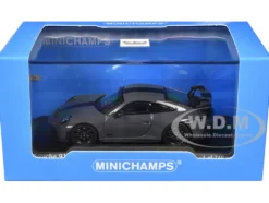 2025 Porsche 911 (992.2) GT3 Weissach Package Gray with Carbon Stripe Limited Edition to 240 pieces Worldwide 1/64 Diecast Model Car by Minichamps