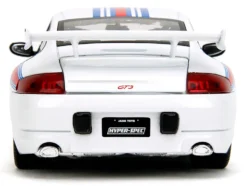 Porsche 911 GT3 (996) White with Red and Blue Stripes