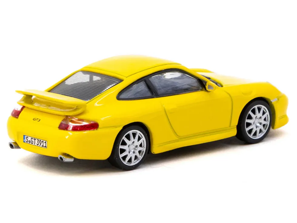 Porsche 911 GT3 (996) Yellow "Global64" Series 1/64 Diecast Model by Tarmac Works