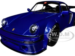 2024 Porsche 911 KS-R by Khyzyl Saleem Dark Blue Metallic 1/18 Diecast Model Car by Solido