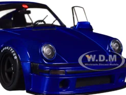 2024 Porsche 911 KS-R by Khyzyl Saleem Dark Blue Metallic 1/18 Diecast Model Car by Solido