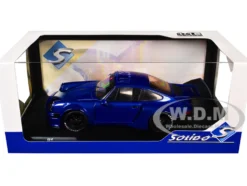 2024 Porsche 911 KS-R by Khyzyl Saleem Dark Blue Metallic 1/18 Diecast Model Car by Solido