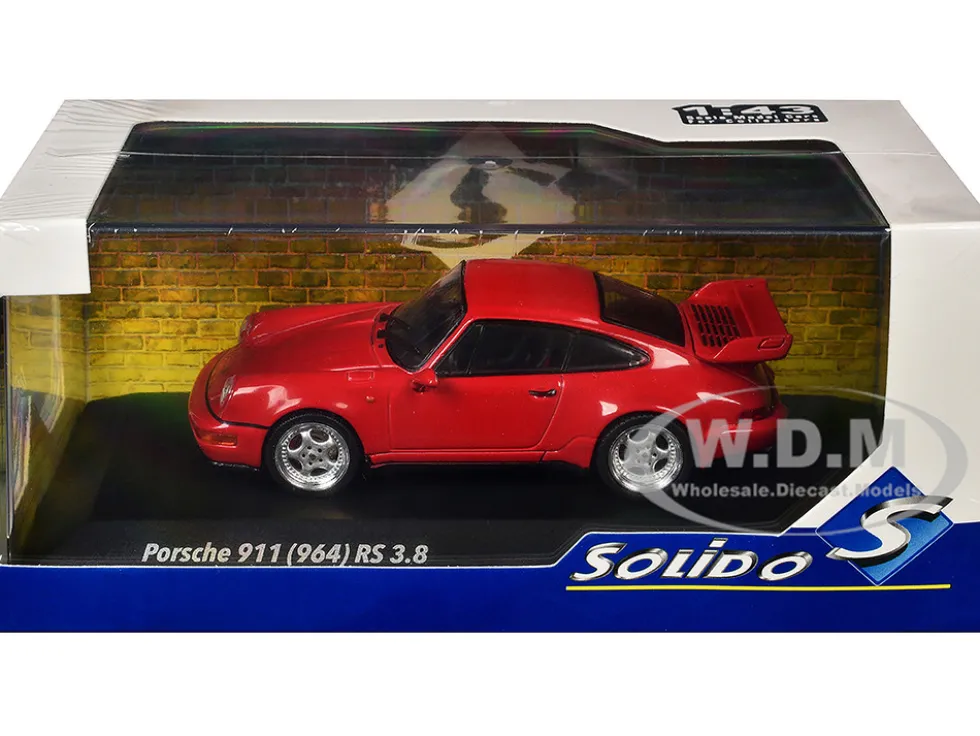 1994 Porsche 911 (964) RS 3.8 Guards Red 1/43 Diecast Model Car by Solido