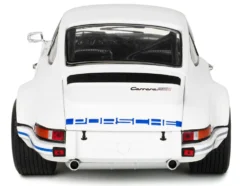 1973 Porsche 911 RSR Carrera White with Blue Stripes 1/18 Diecast Model Car by Solido